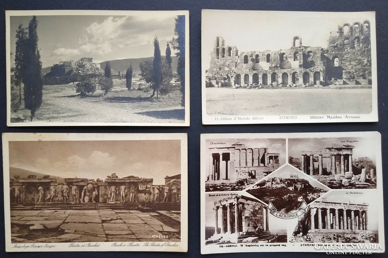 Athén, Görögország. 11 db. postatiszta képeslap