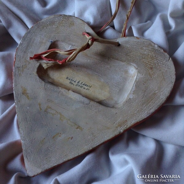 Népzene Népdal daloskönyv szív porcelán kerámia kézzel festett kotta nóta Muzsika Néprajz Folklór