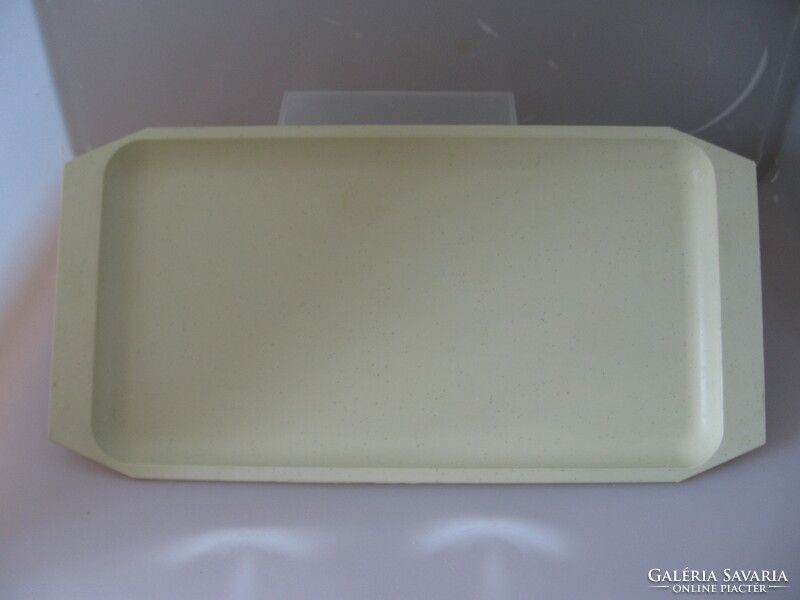 Retro butter colored plastic tray