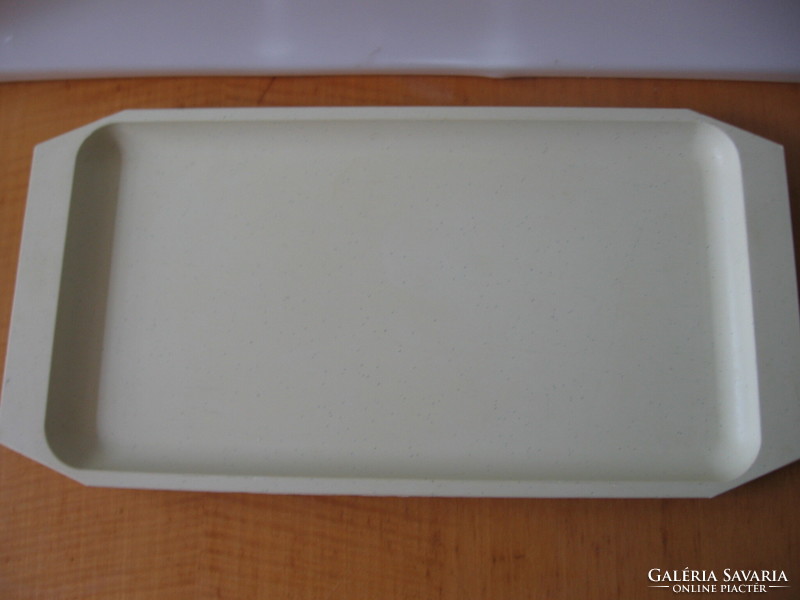 Retro butter colored plastic tray