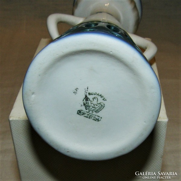 Figural candle holder - gray sábo antonia - aquincumi aqua painted