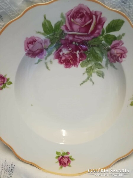 Zsolnay porcelain rosy deep plate