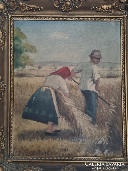 Antique painting mille 38x48cm
