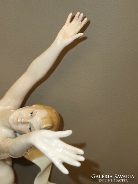Extremely rare Art Nouveau Karl Ens nude ballerina