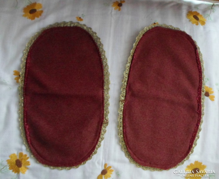 Retro velvet tablecloth 3.: Burgundy, oval (small)