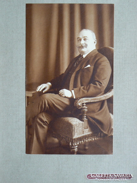 Portrait of an elegant gentleman, (Mátra studio, bp. Kossuth l. U. 15.) Around 1930, (2 pcs. 28X18 cm)