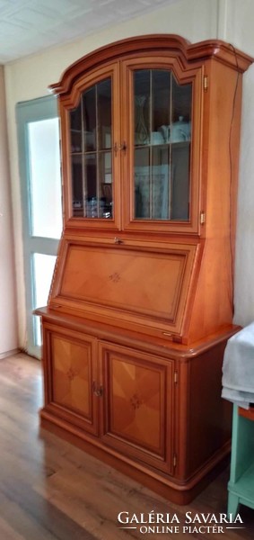 Inlaid sideboard with secretary