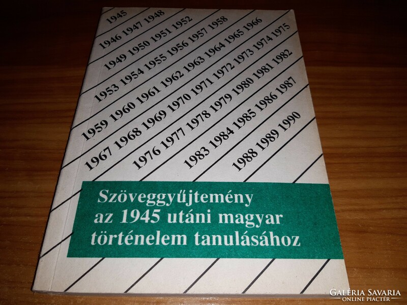 Text collection book for studying Hungarian history after 1945
