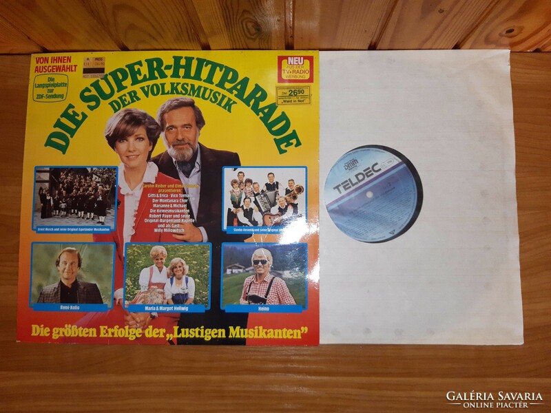 LP Bakelit vinyl hanglemez Die Super-Hitparade Der Volksmusik