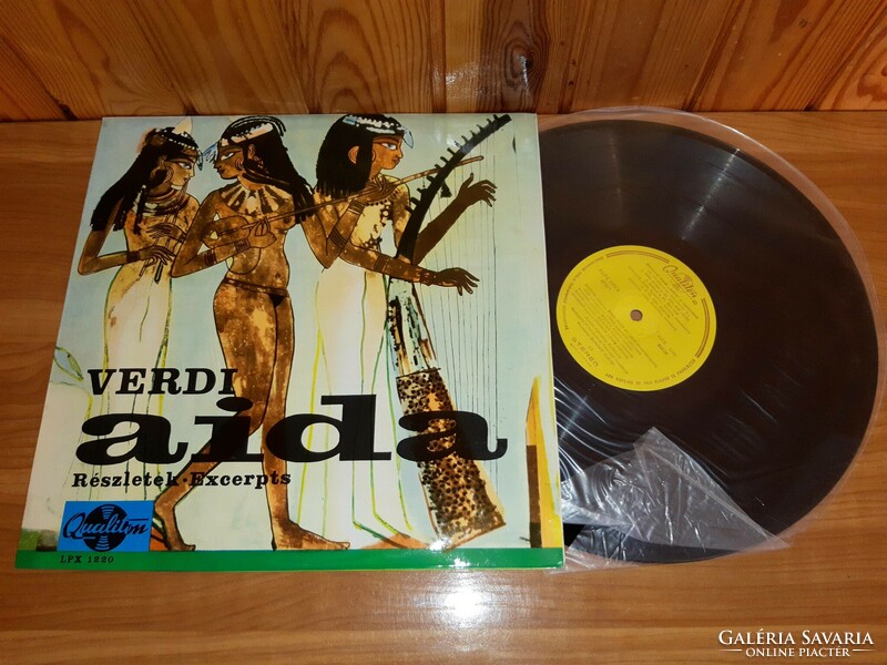 LP Bakelit vinyl hanglemez Verdi Aida - részletek