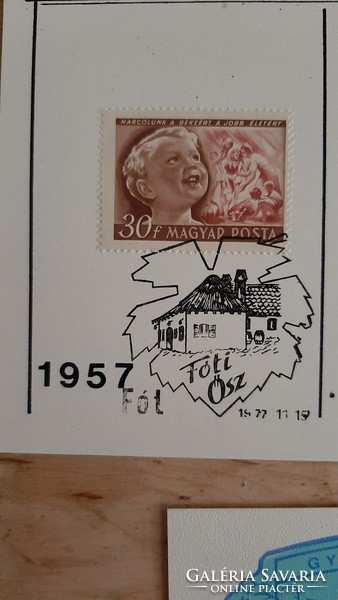 The children's town of Fót is twenty years old 1977 commemorative card with 2 first-day stamps and unc