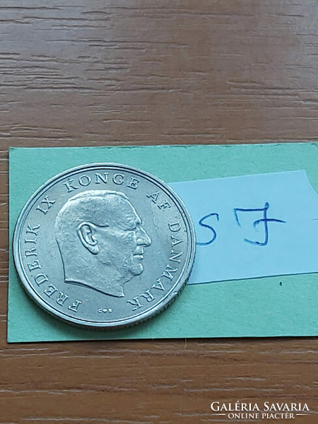 Denmark 1 kroner 1962 ix. King Frederick, copper-nickel sj