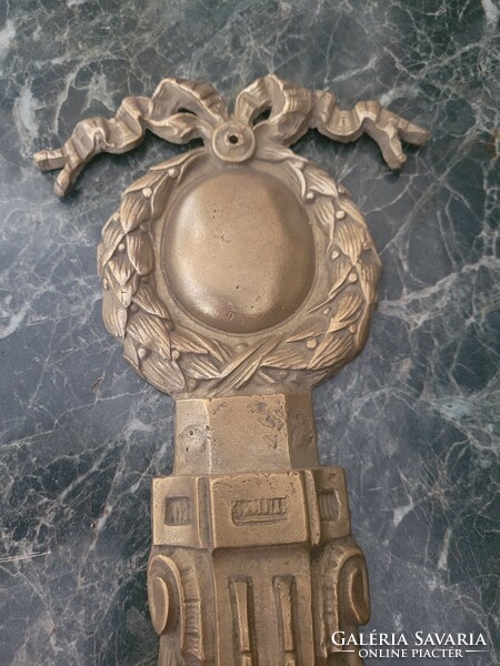Antique Art Nouveau copper door ornament