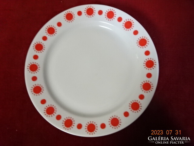 Alföldi porcelain, flat plate with sunflower pattern, diameter 24 cm. Six pieces for sale together. Jokai.
