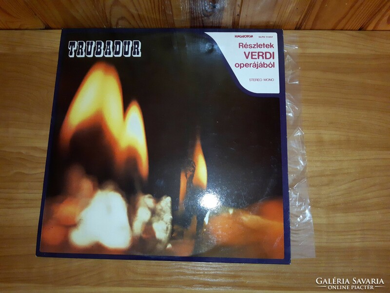 LP Bakelit vinyl hanglemez Verdi Trubadur - részletek
