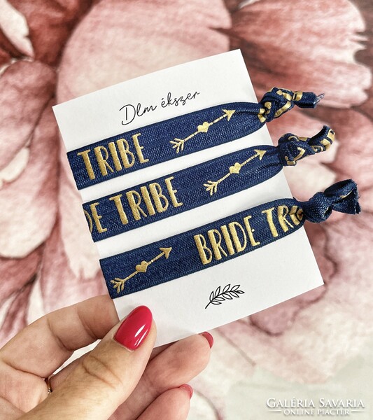 Bride Tribe karkötők lánybúcsúra- 3db-kék