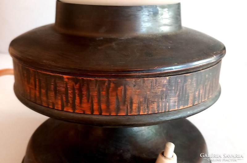 Bronze table lamp vintage industrial artist negotiable