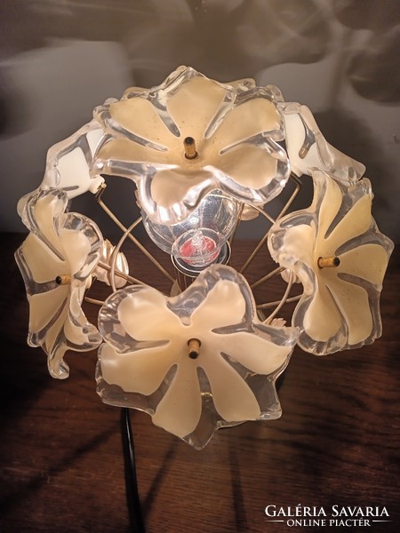 Vintage Muránoi ? üveg virág asztali lámpa Alkudható