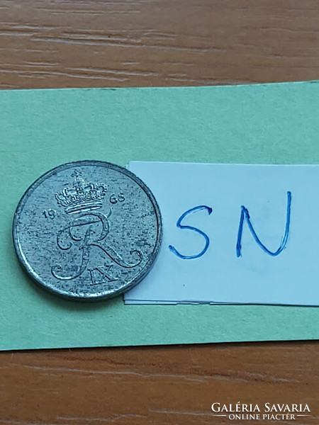 Denmark 1 cent 1968 zinc, ix. King Frederick sn