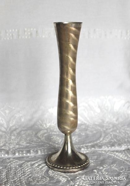 Old alpaca silver candle holder or vase antique - antique