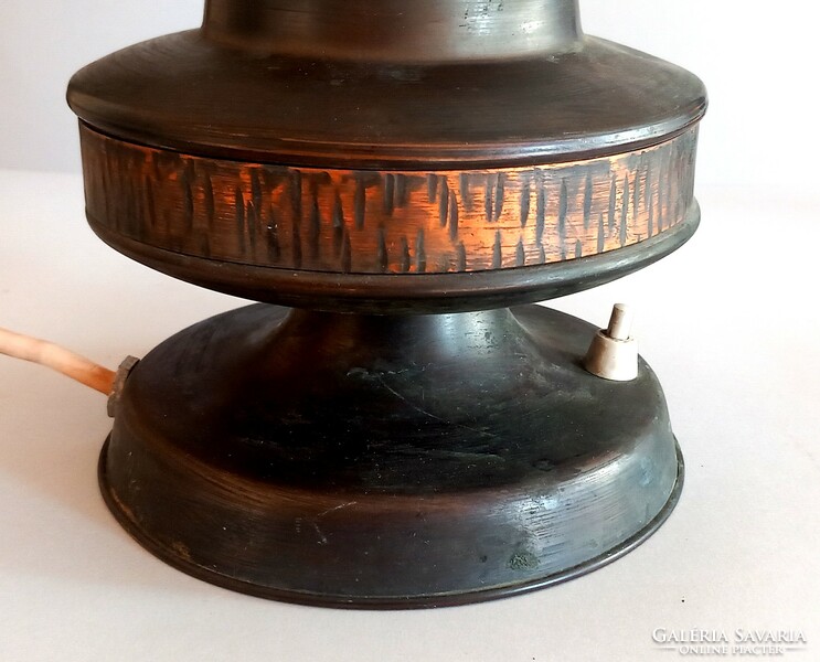 Bronz asztali lámpa vintage iparművész ALKUDHATÓ