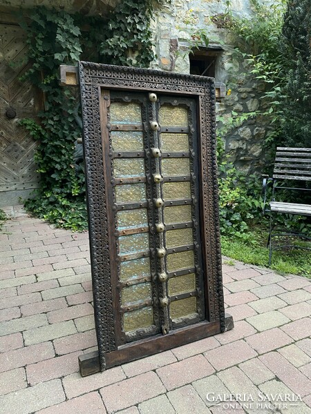 Antique carved Indian window
