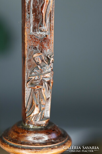 18th century reliquary crucifix / 18th c. Crucifix Corpus Christi and Mary