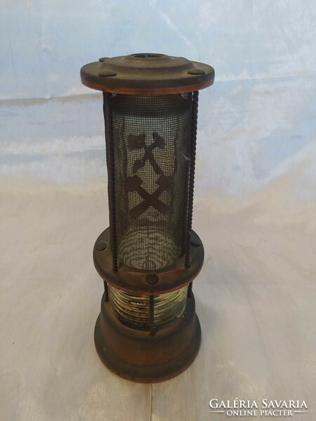 Antique miner's carbide lamp