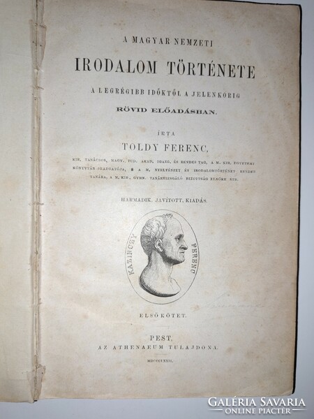 A magyar nemzeti irodalom története 1872