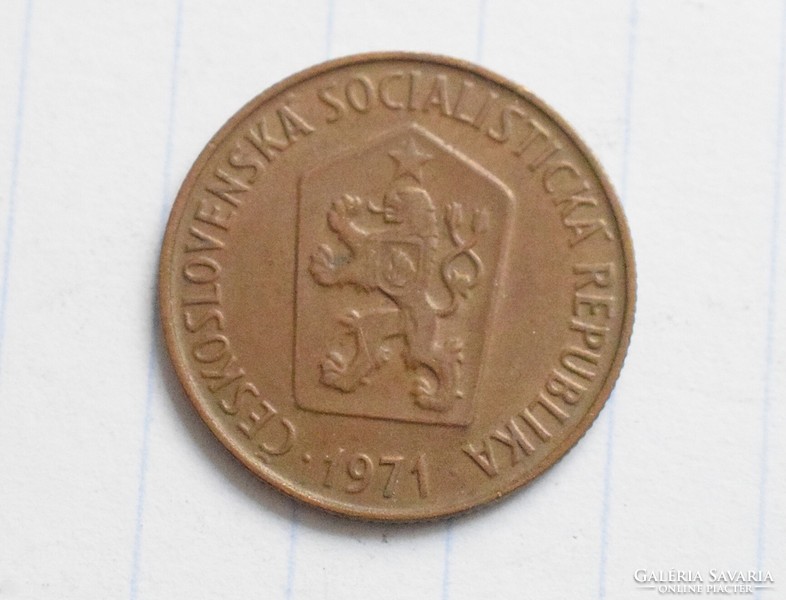 Csehszlovákia 50 heller , 1971 , pénz , érme