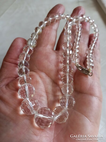 Polished crystal necklace