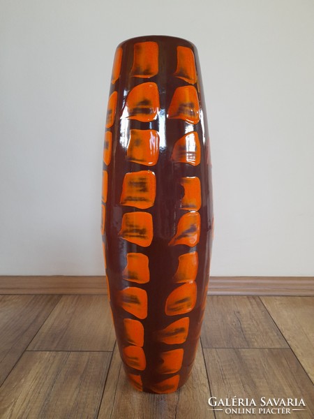 Bonyhádi Lampart retro zománc váza.