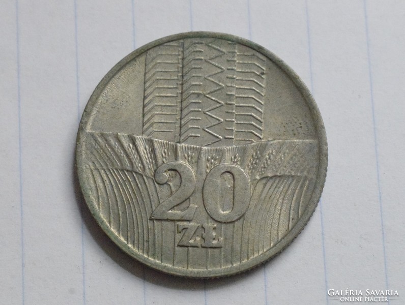 Poland, 20 zlotys, 1973, money, coin, zl