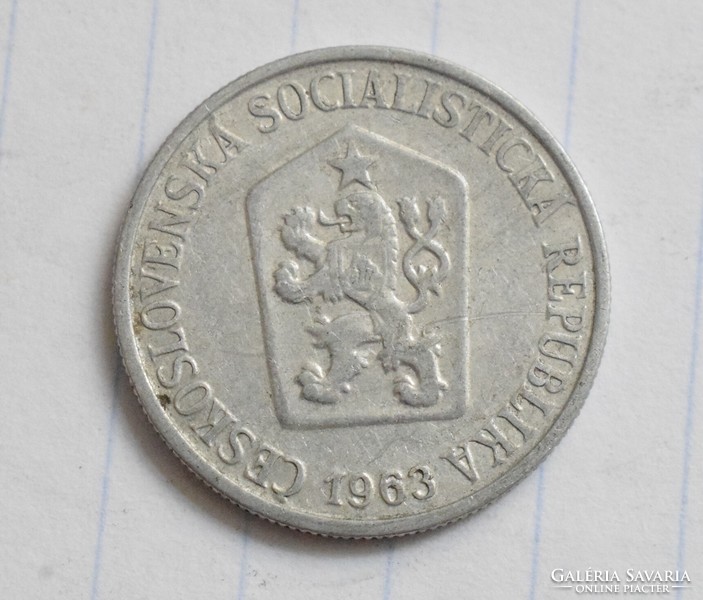 Csehszlovákia 25 heller , 1963 , pénz , érme