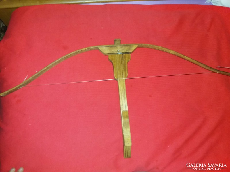 Antique wooden toy working crossbow, arrow rifle tell vilmos according to the pictures