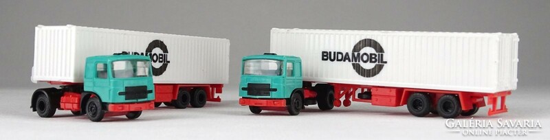 1N819 old Rába Budamobil container truck in a box, 2 pieces
