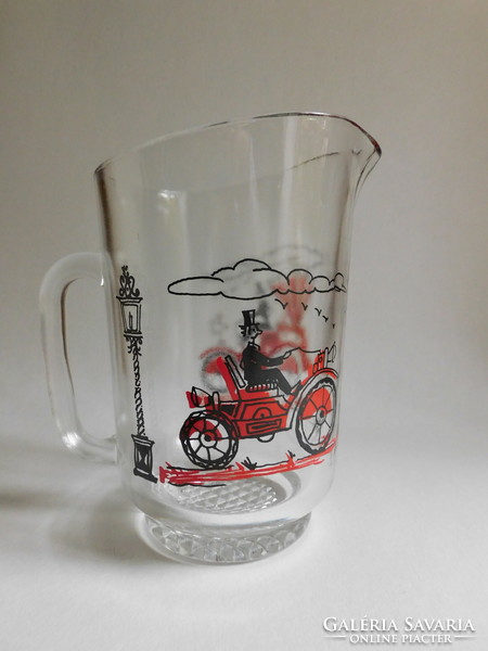 Vintage vintage car glass water jug