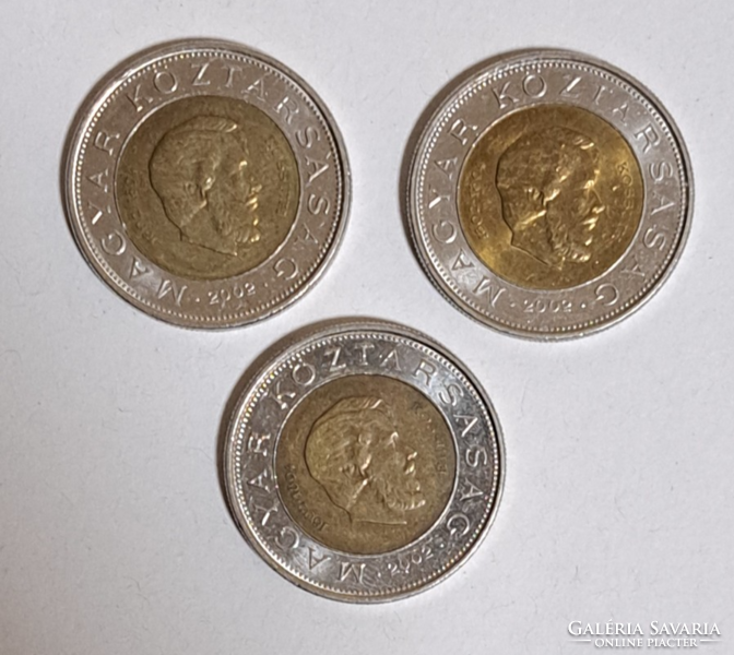 3 darab 100 Forint 2002 Kossuth bimetál forgalmi emlékpénz (2)