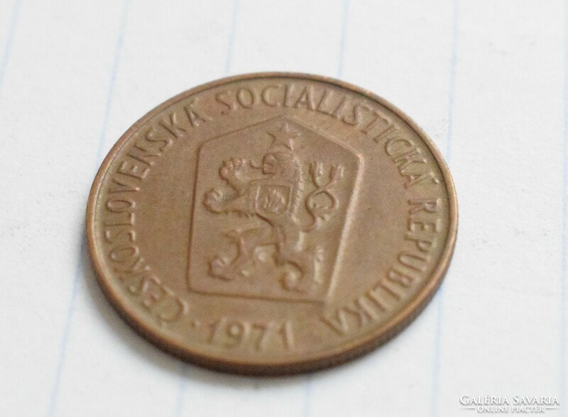 Csehszlovákia 50 heller , 1971 , pénz , érme