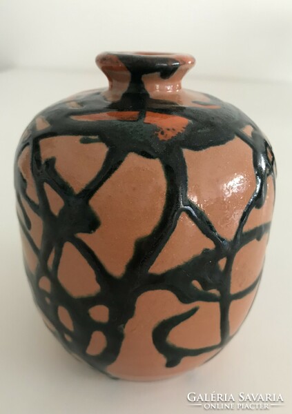 Retro ceramic vase with dj monogram