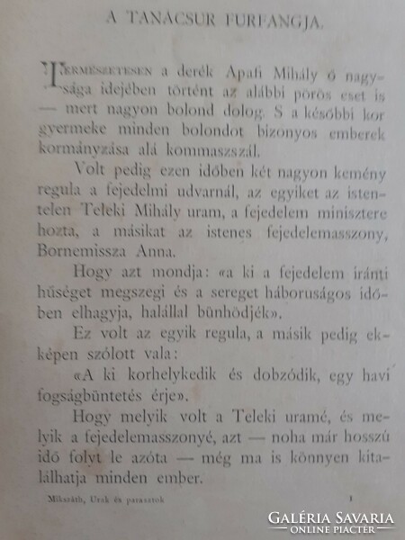 Mikszáth : Urak és Parasztok 1891