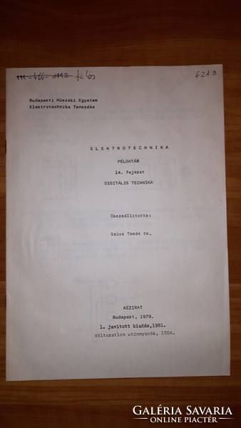BME kiadvány - Elektrotechnika példatár 14. fejezet digitális technika 1979 1981
