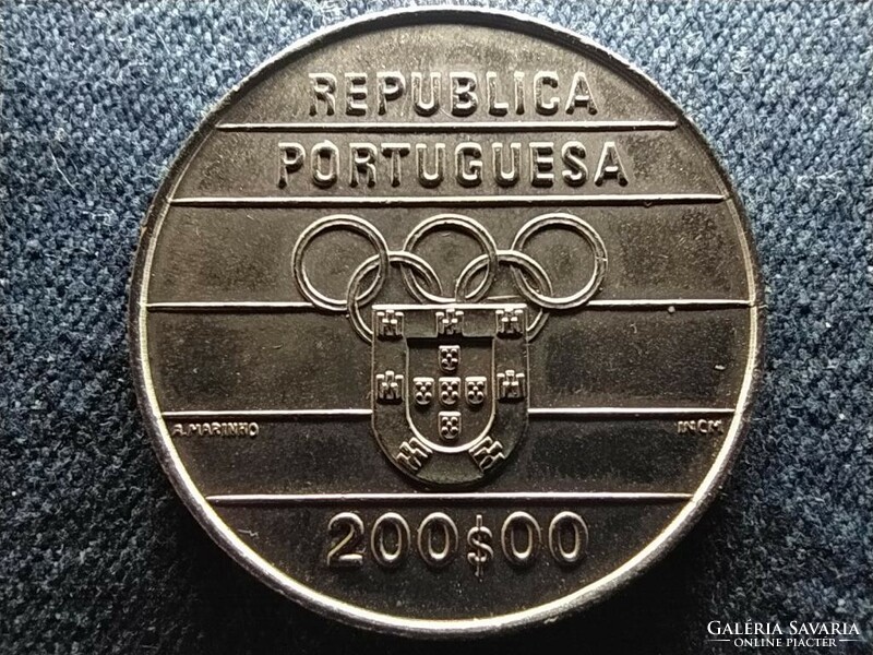 Portugália XXV. Nyári Olimpia Barcelona futók 200 Escudo 1992 INCM (id61639)