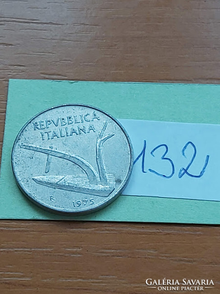 Italy 10 lira 1975 alu. Kalás 132