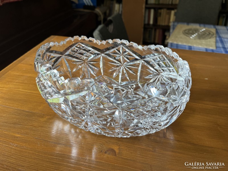 Antique medium crystal bowl