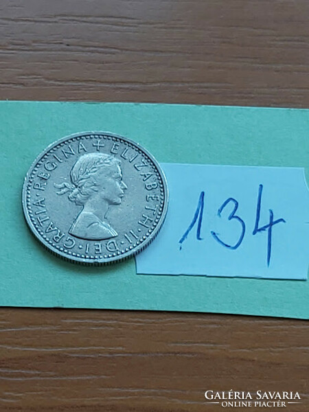 English England 6 pence 1966 ii. Queen Elizabeth, copper-nickel 134
