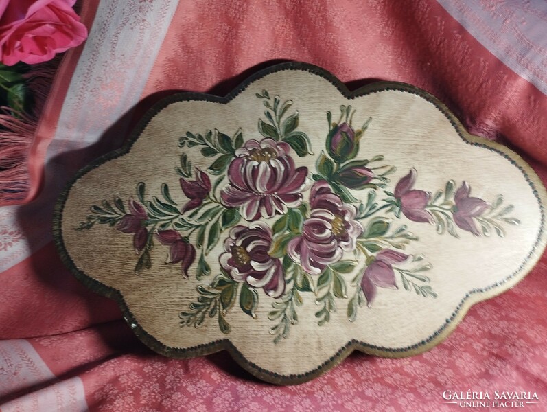 Beautiful, hand-painted wooden wall ornament, decoration