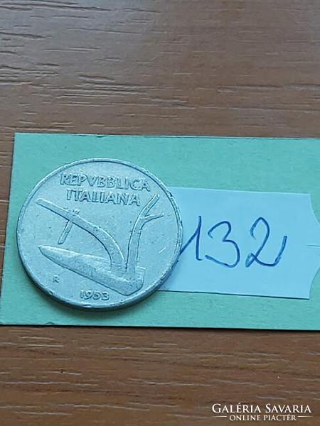 Italy 10 lira 1953 alu. Kalás 132