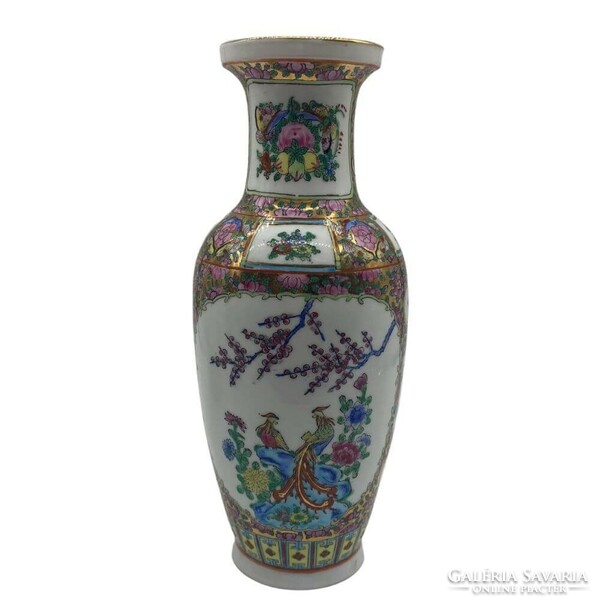 Közepes méretű kézzel festett kínai váza - M1452