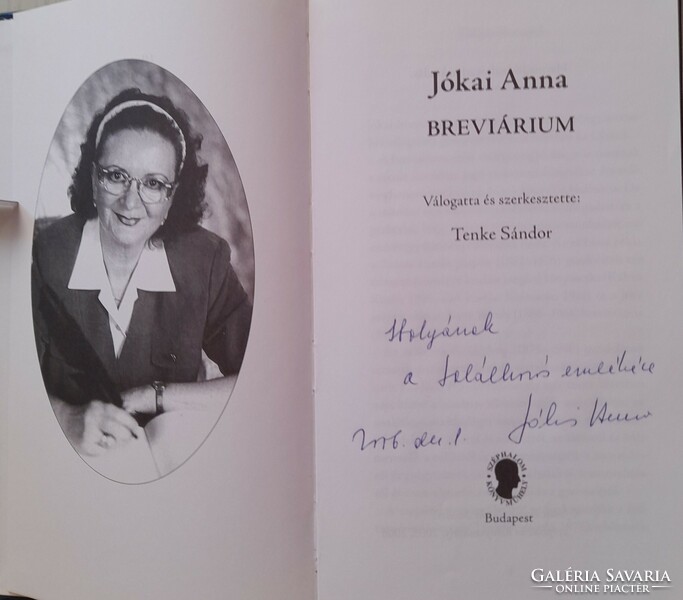Anna Jókai: breviary - autographed!